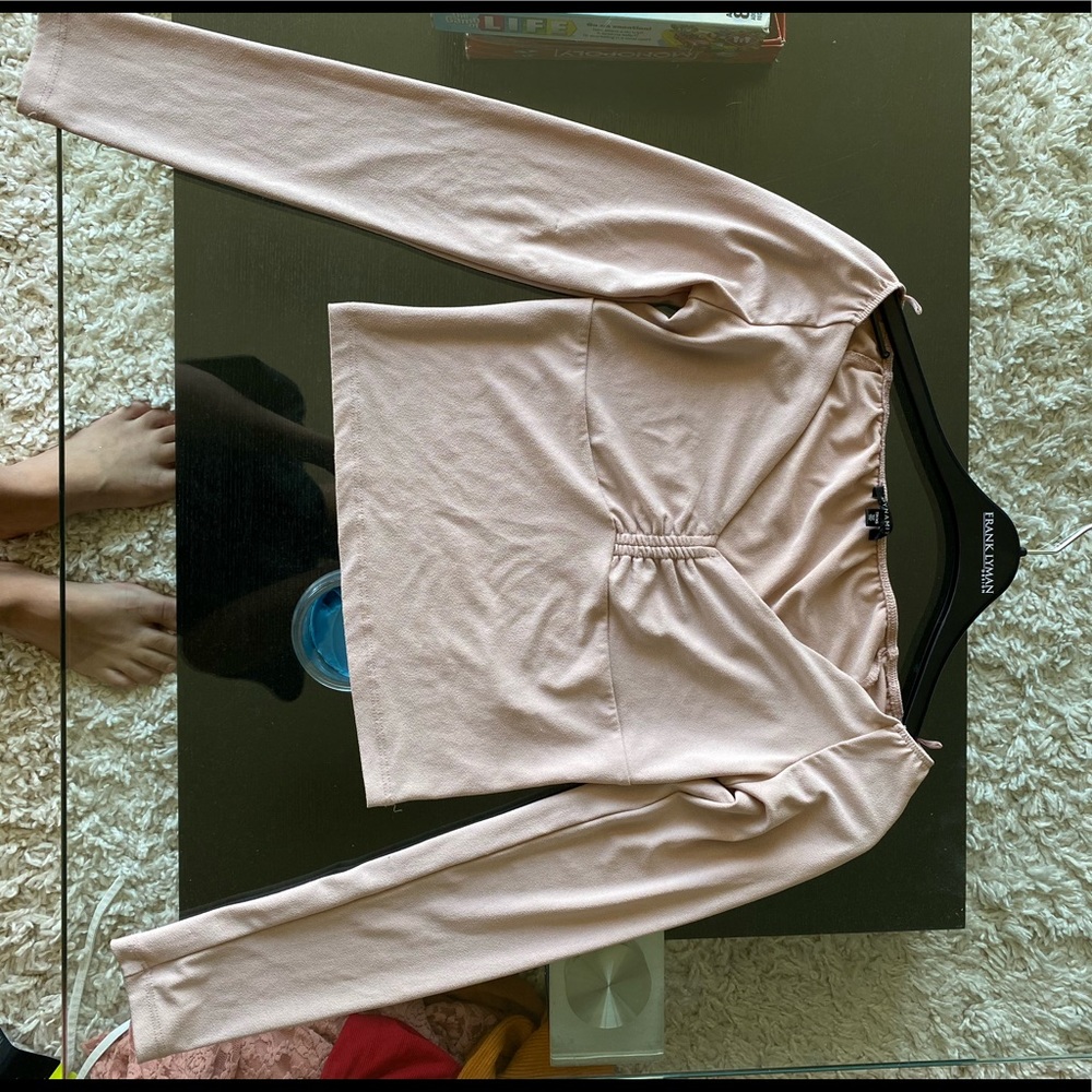 Baby pink crop top